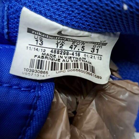 %Size 13 Men Nike Air Force 1 Hyper Blue Elephant Sneakers 488298-416 / A 27 main image 12